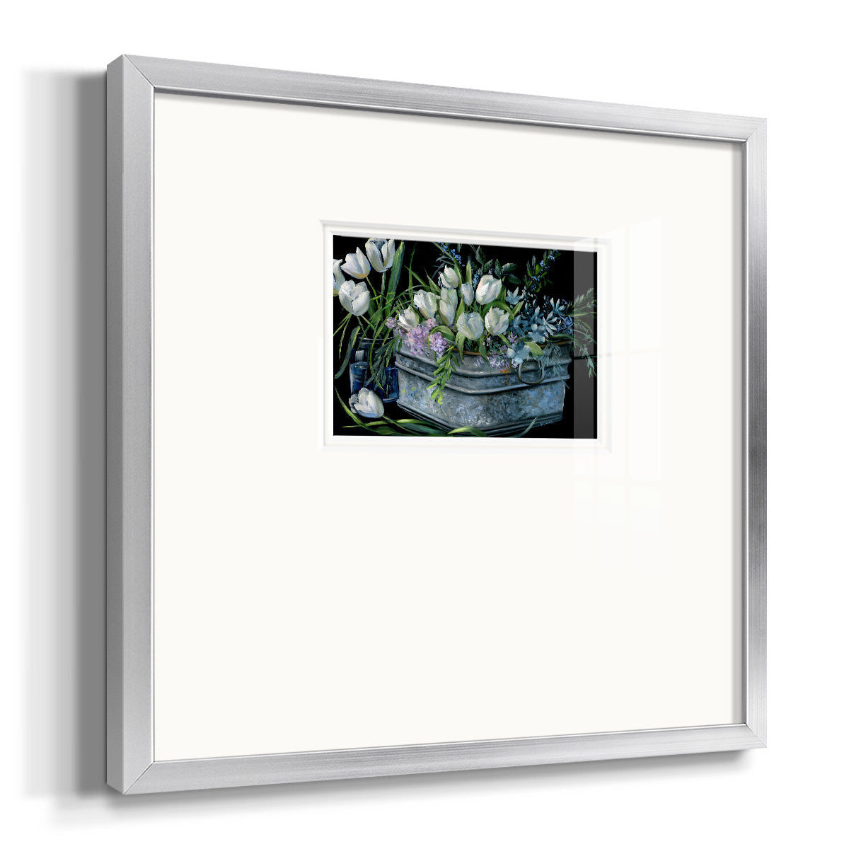 Wild Tulips Premium Framed Print Double Matboard