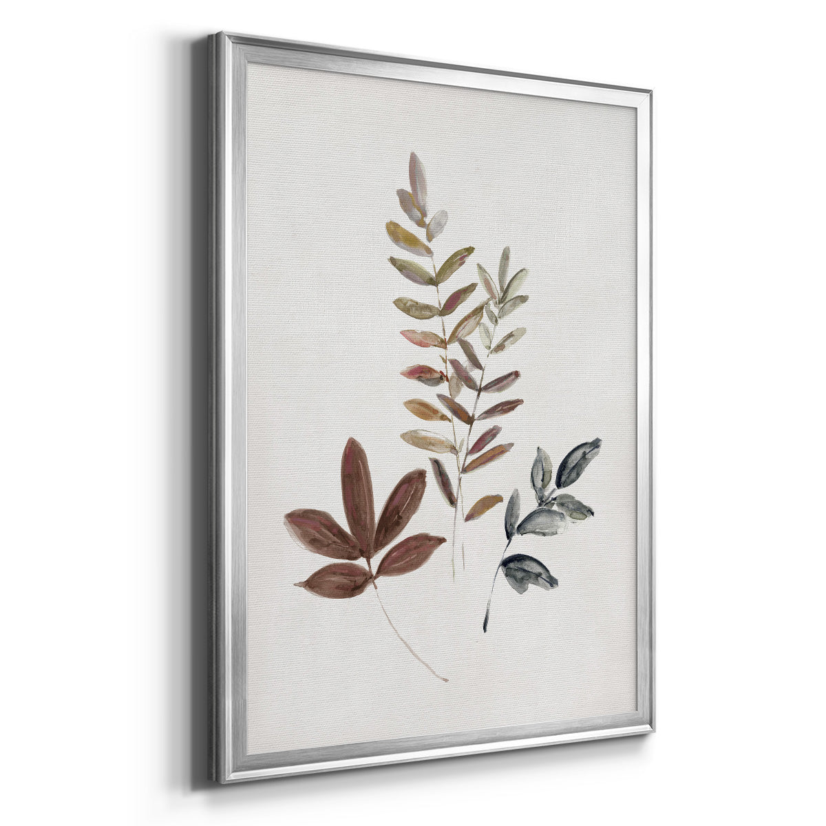 Autumn Leaves II - Modern Framed Canvas Print