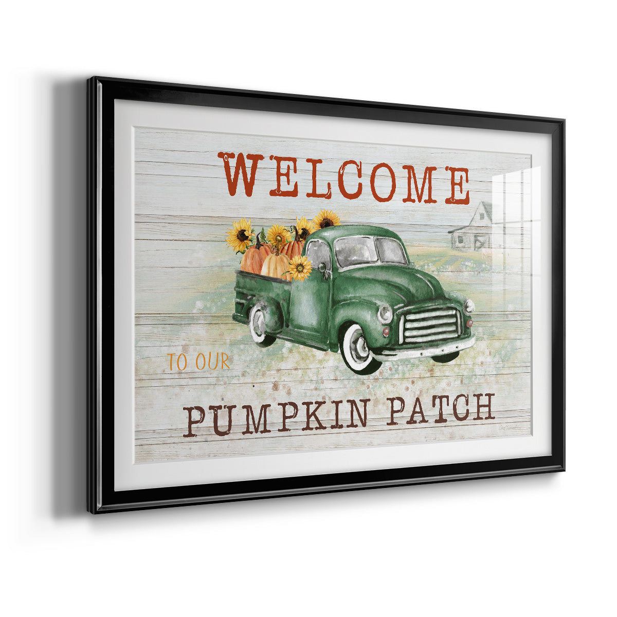Pumpkin Patch - Modern Framed Art Print
