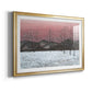 Sunset Snowfall II - Modern Framed Art Print