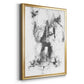 Graphite Abstract II - Modern Framed Canvas Print