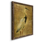 Gold Crane at Dusk I - Premium Canvas Framed in Barnwood - Ready to Hang