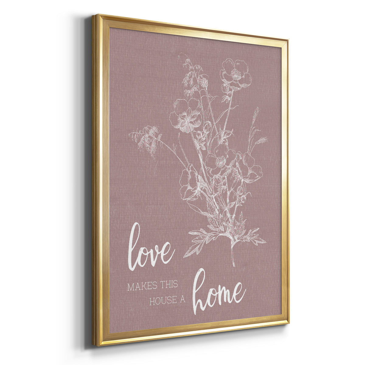Love Home - Modern Framed Canvas Print
