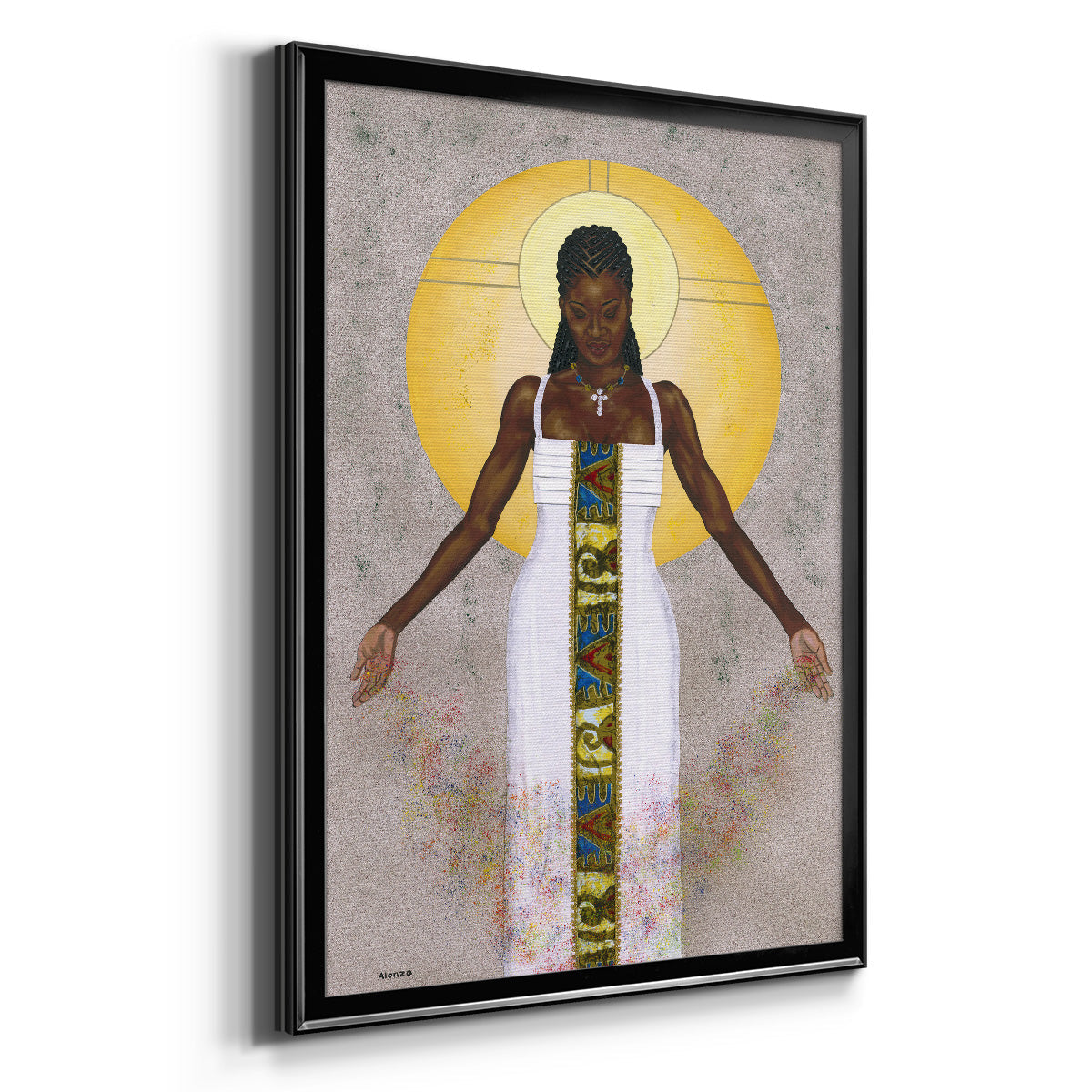 Her Peace - Modern Framed Canvas Print