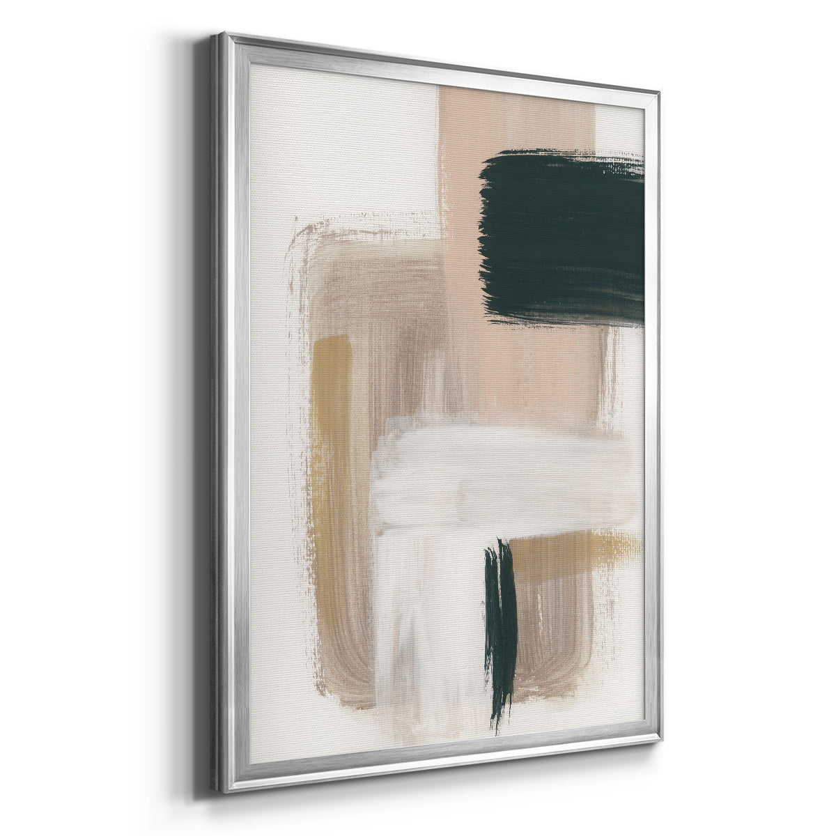 Marble Block Symmetry I - Modern Framed Canvas Print