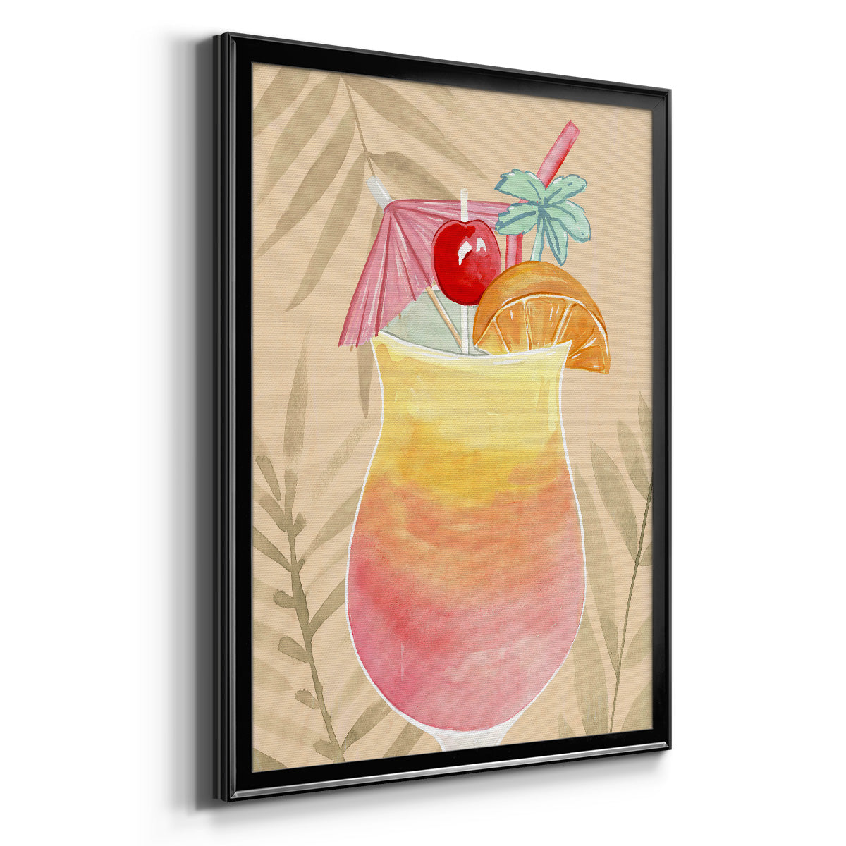 Tropical Cocktail IV - Modern Framed Canvas Print