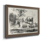 Classical pastoral landscape artwork by Nicolas Berchem printed on canvas in an ornate traditional bronze frame.
