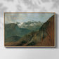The Dachstein from the Plassen near Hallstatt, 1827 - Floater Framed Canvas Print