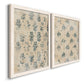 Vintage Blockprint I - Premium Framed Canvas 2 Piece Set - Ready to Hang