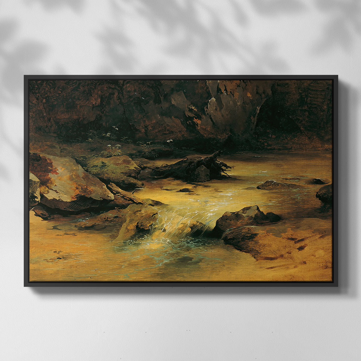 Wildbach (Wild Stream) - Floater Framed Canvas Print