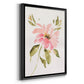 One Pink Bloom I - Modern Framed Canvas Print