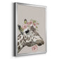 Peek A Boo Giraffe II - Modern Framed Canvas Print