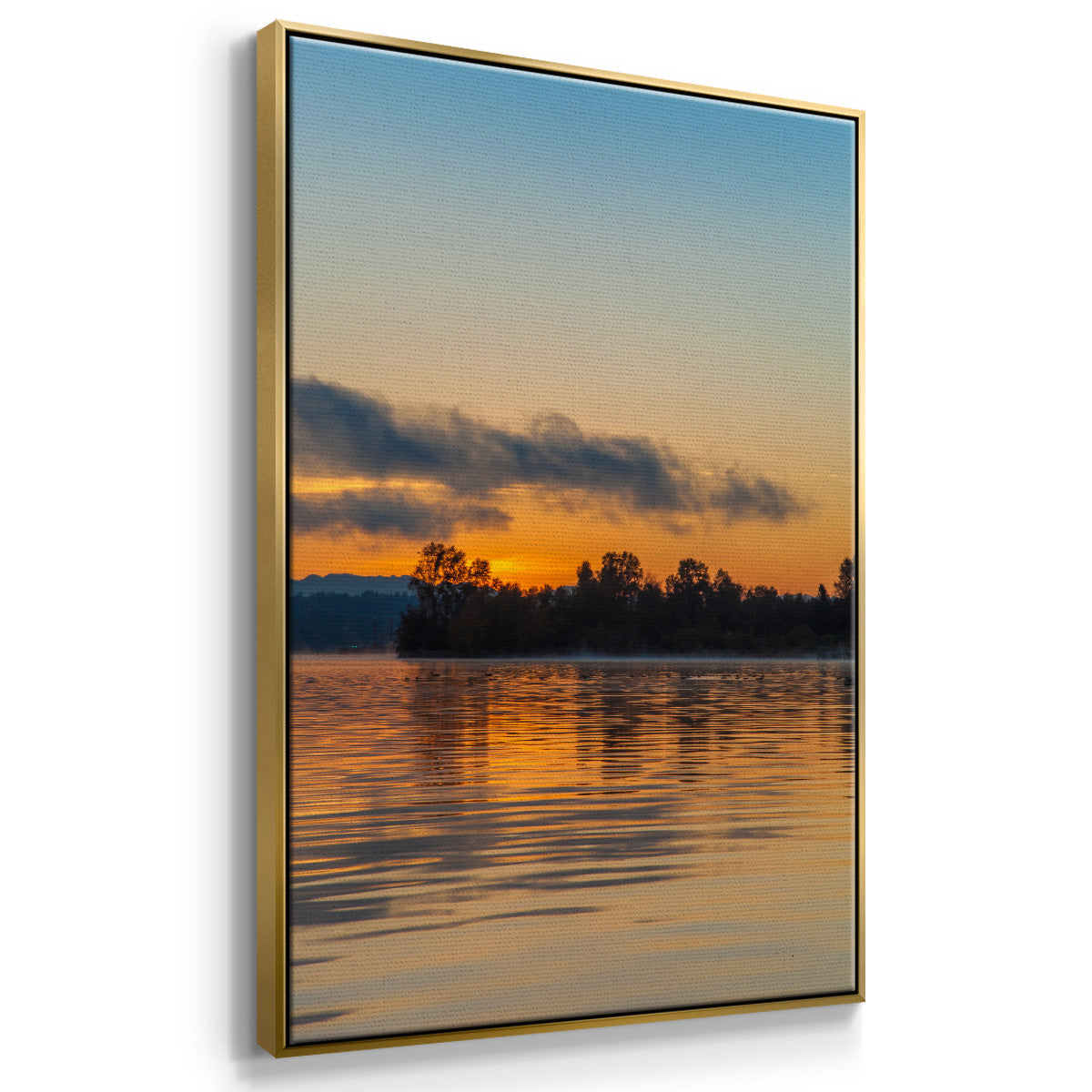 Molten Gold - Floater Framed Canvas Print