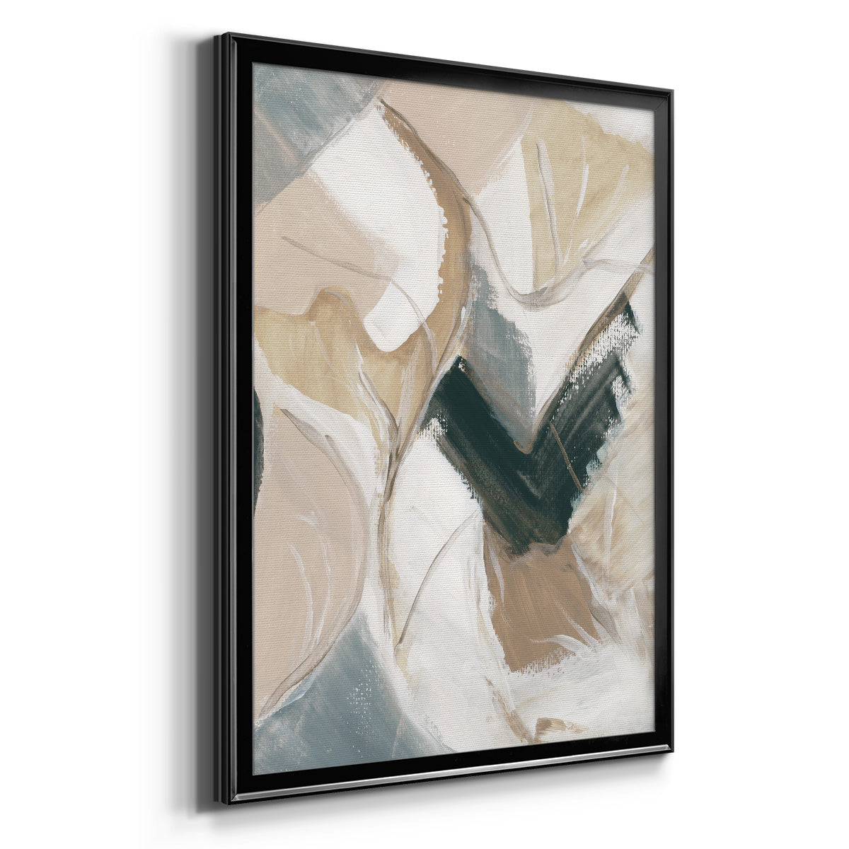 Marble Lines II - Modern Framed Canvas Print