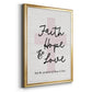 Faith Hope and Love Cross - Modern Framed Canvas Print