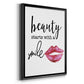 Beauty Starts With A Smile - Modern Framed Canvas Print