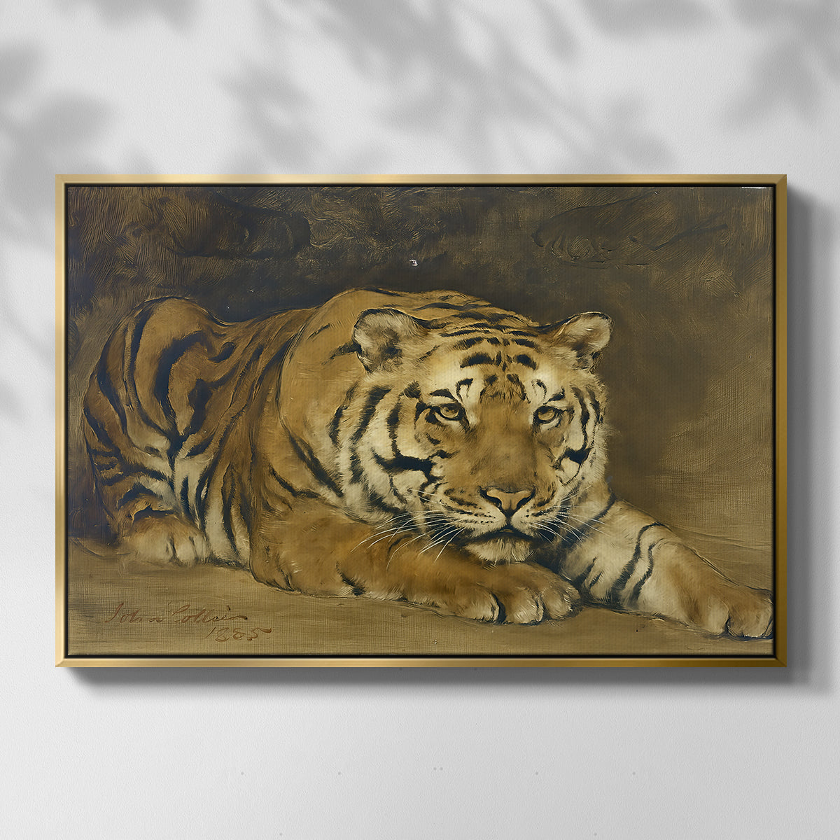 Study of a Tiger for Circe, 1885 - Floater Framed Canvas Print
