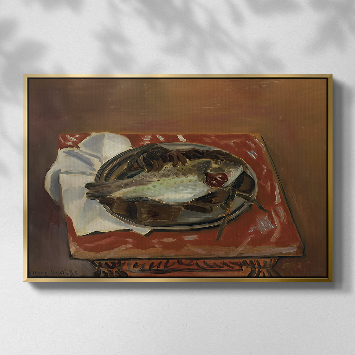 Still Life with Bream (Nature morte à la daurade), 1920 - Floater Framed Canvas Print