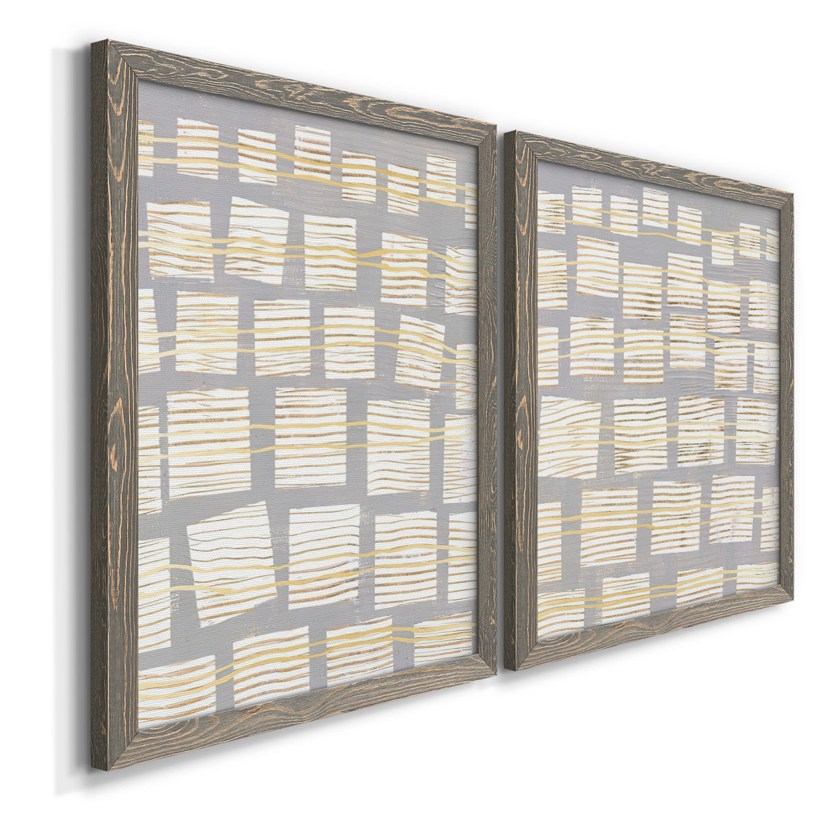 Networks I - Barnwood Framed Canvas Set