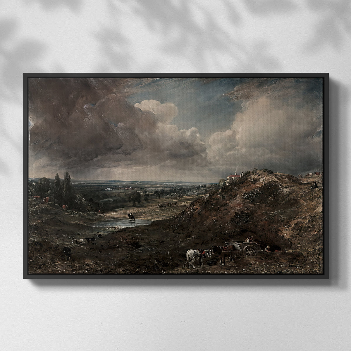 Branch Hill Pond, Hampstead Heath, c. 1828 - Floater Framed Canvas Print