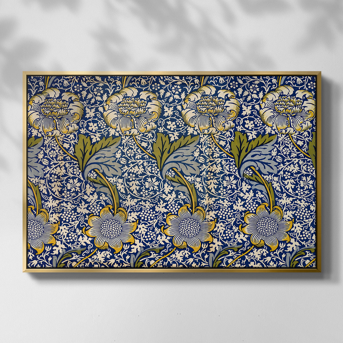 Kennet - Indigo/Gold, 1883 - Floater Framed Canvas Print