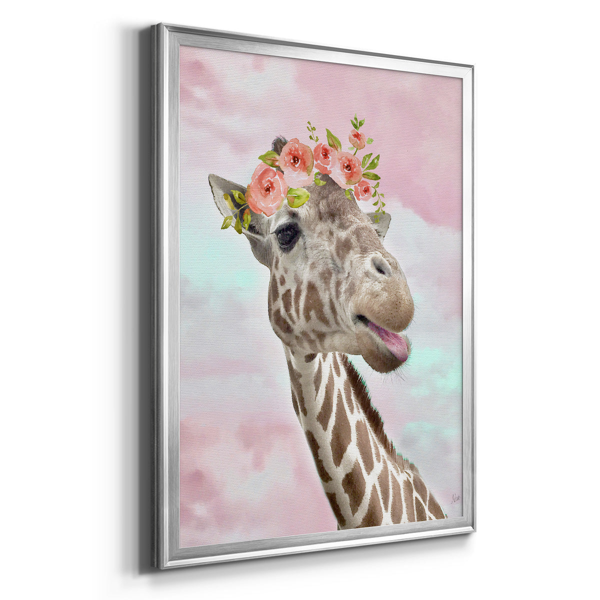 Floral Fun I - Modern Framed Canvas Print