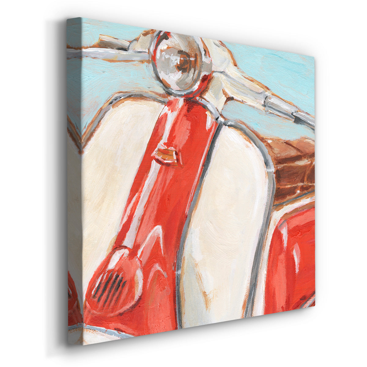 Retro Scooter II-Premium Gallery Wrapped Canvas - Ready to Hang