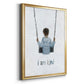 Boy on a Swing - Modern Framed Canvas Print