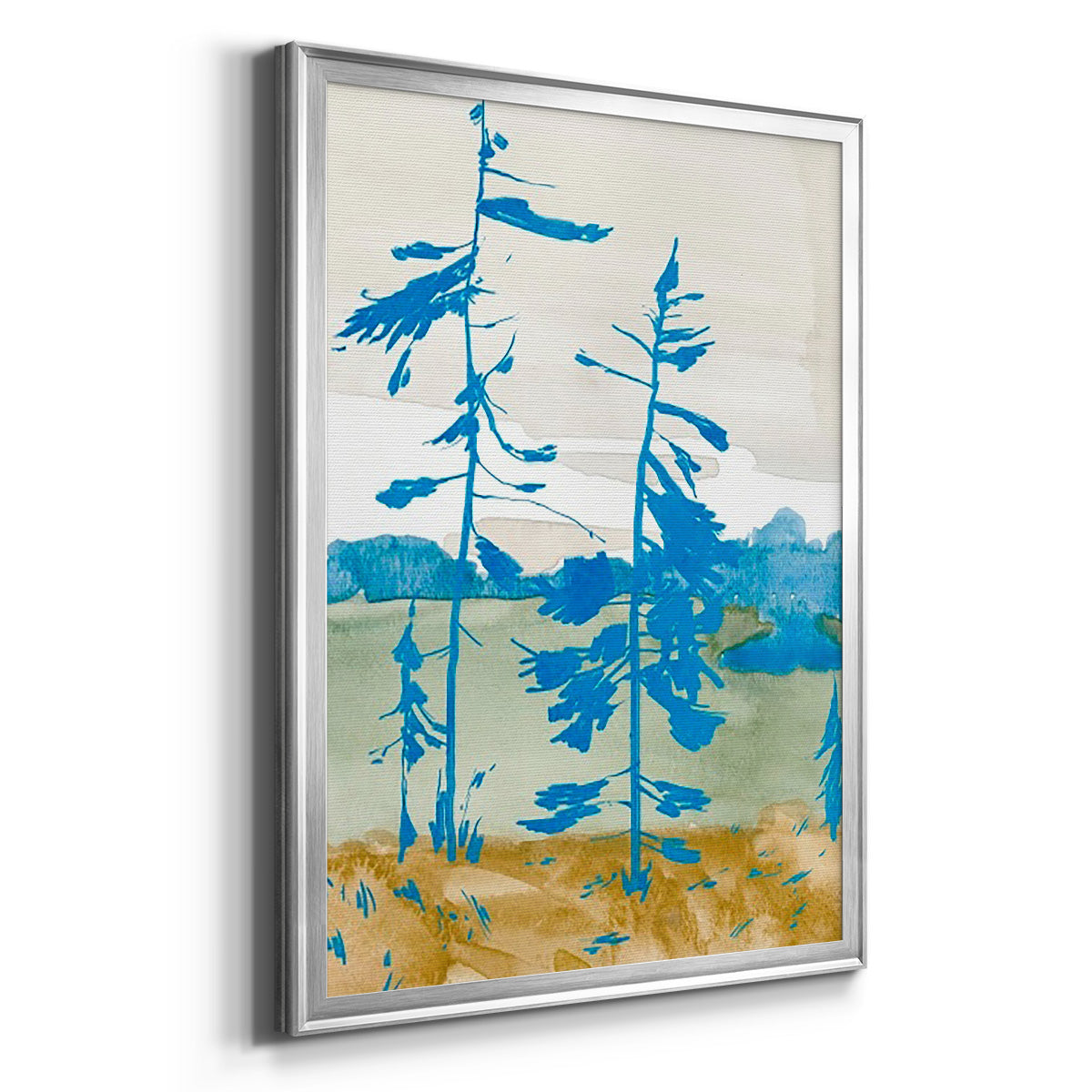 Cerulean Spruce I - Modern Framed Canvas Print