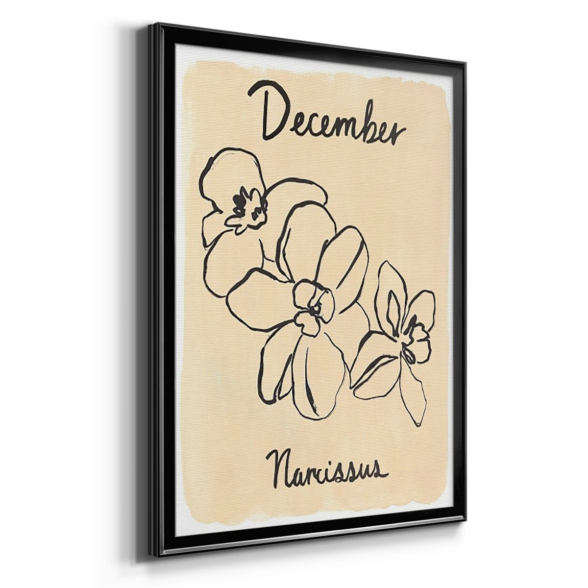 Birth Month XII - Modern Framed Canvas Print