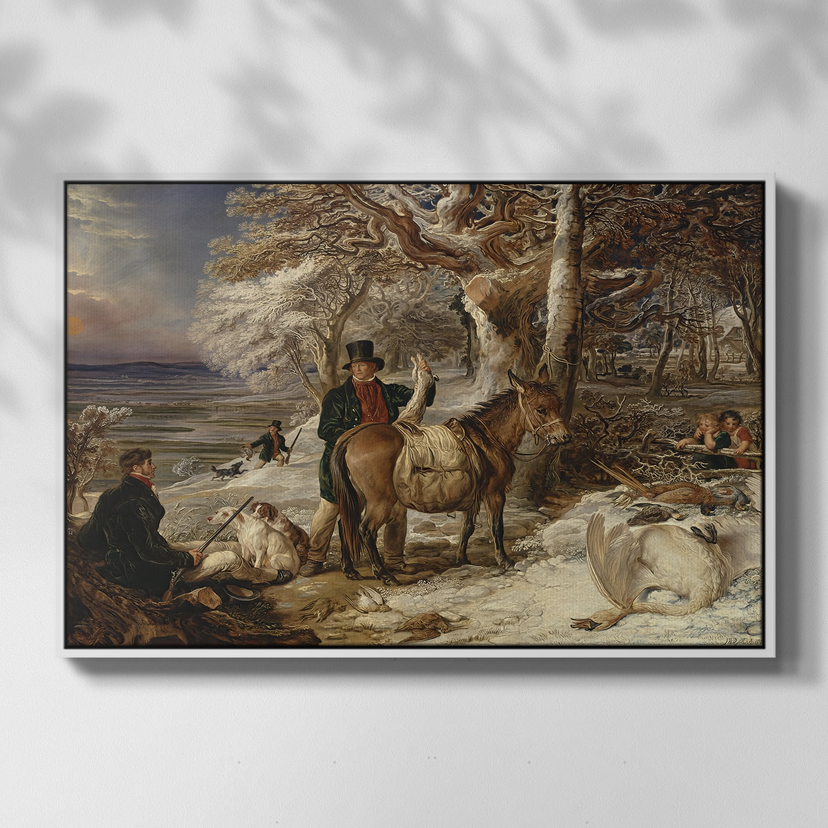 The Day's Sport, 1826 - Floater Framed Canvas Print