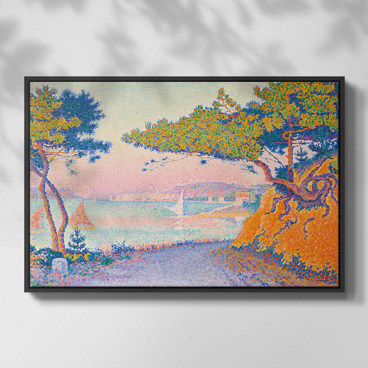 Golfe Juan, 1896 - Floater Framed Canvas Print
