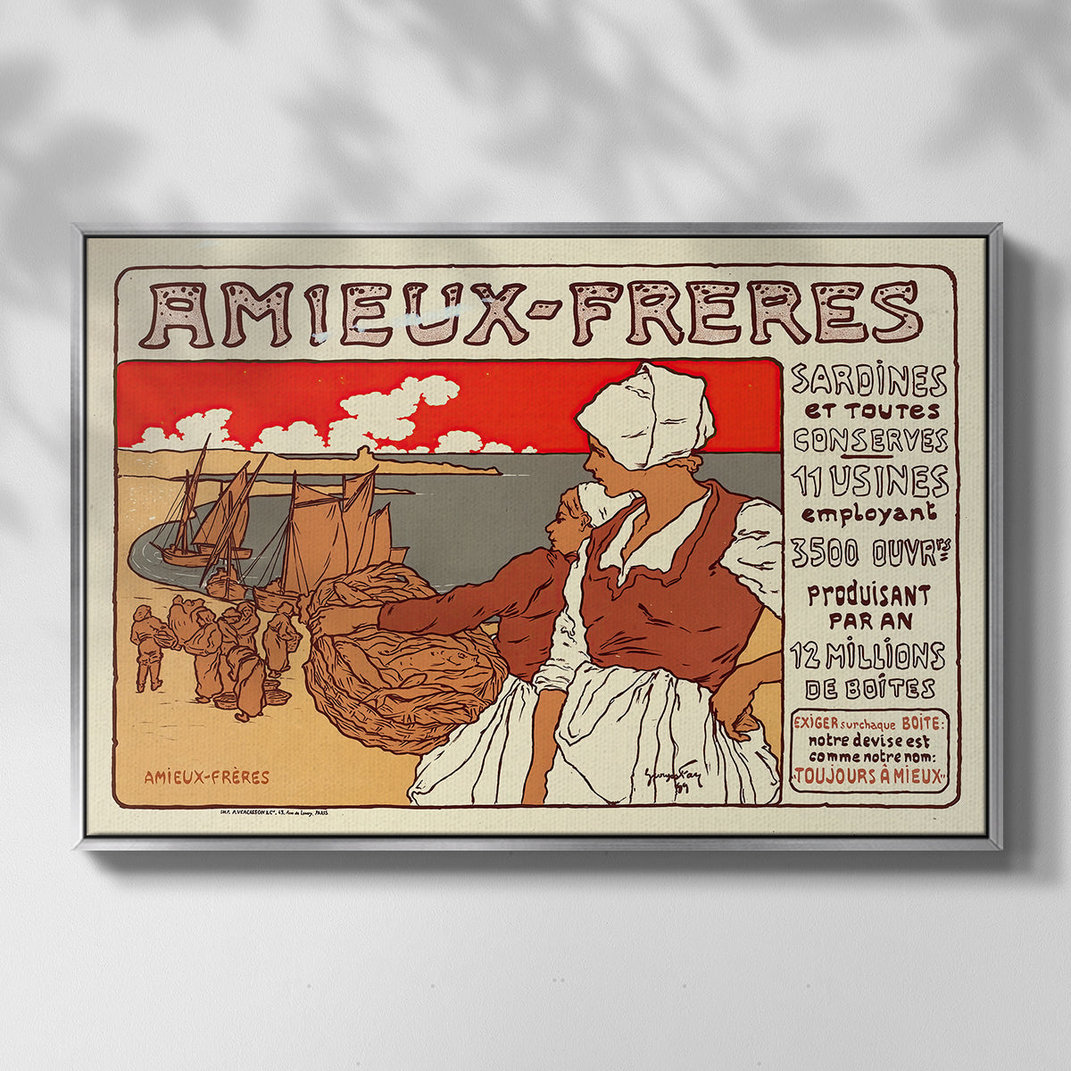 Amieux-Frères (Advertising Poster), 1899 - Floater Framed Canvas Print