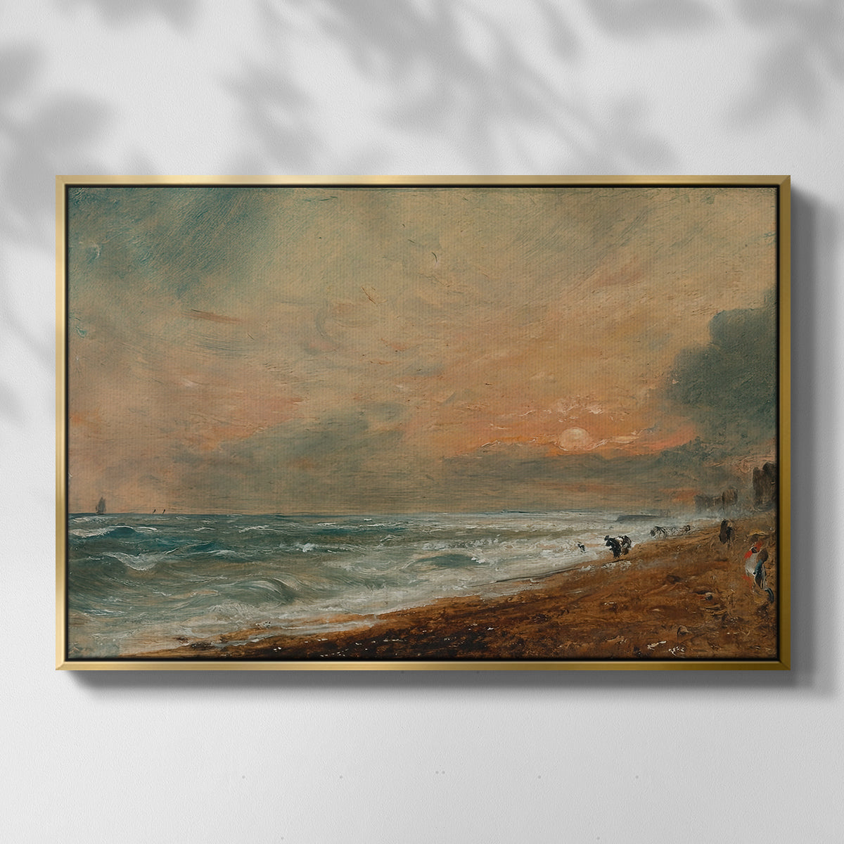 Hove Beach, c. 1824-1826 - Floater Framed Canvas Print