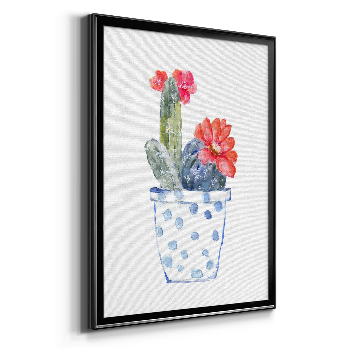 Cactus and Succulent Blooms II - Modern Framed Canvas Print