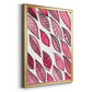 Patterned Leaf Shapes III - Modern Framed Canvas Print