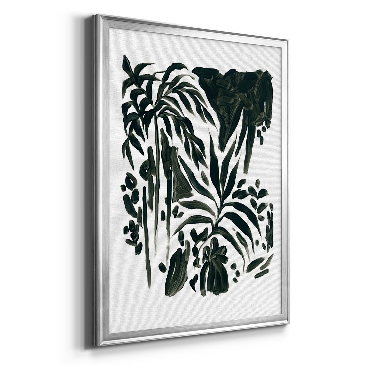Ink Jungle II - Modern Framed Canvas Print