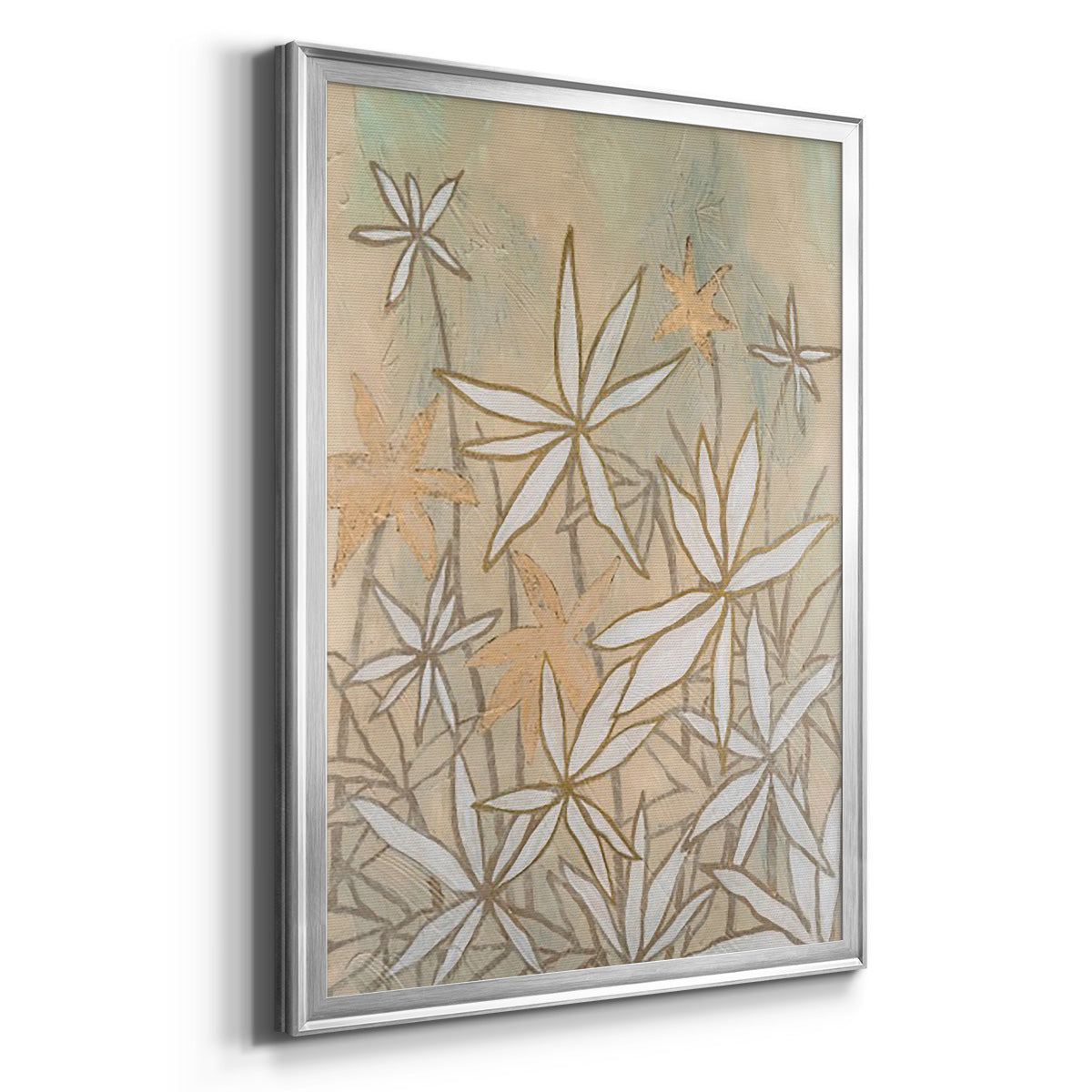 Embellished Starburst Bloom I - Modern Framed Canvas Print