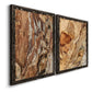 Tree Texture Triptych I - Premium Framed Canvas 2 Piece Set - Ready to Hang