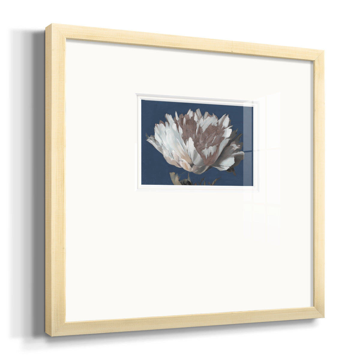 White Peony Premium Framed Print Double Matboard