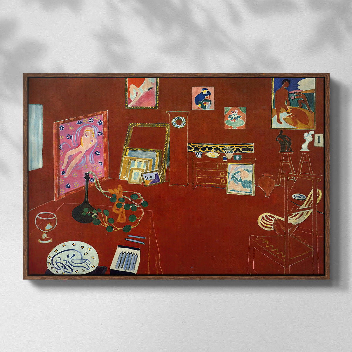 The Red Studio (L'Atelier Rouge), 1911 - Floater Framed Canvas Print