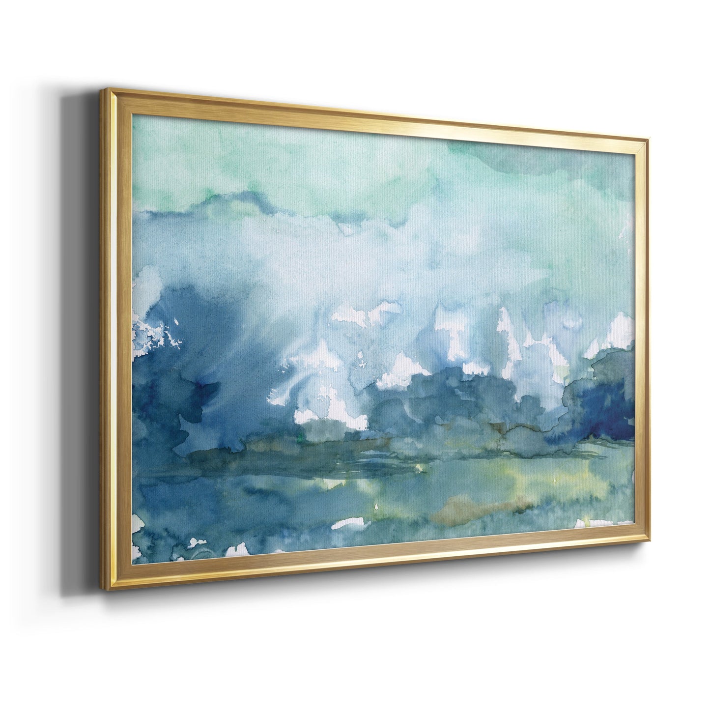 Distant Rain - Modern Framed Canvas Print