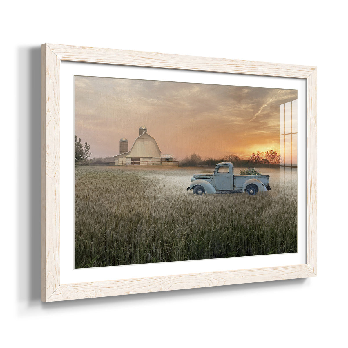 Evening Farm - Barnwood Framed Art Print
