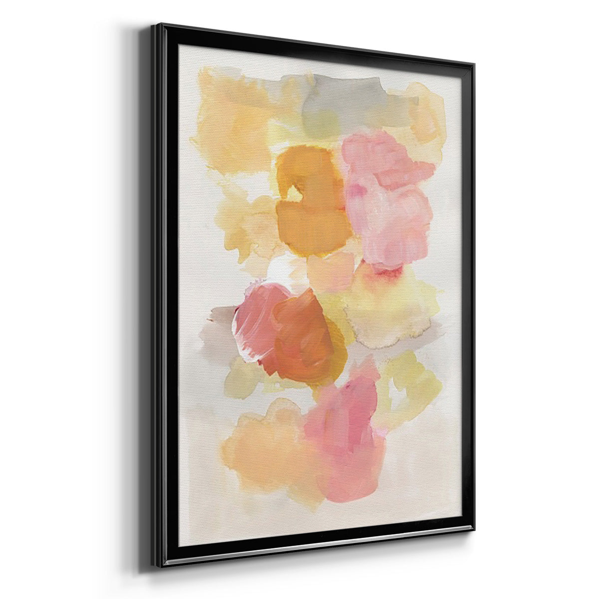 Warm Petals II - Modern Framed Canvas Print