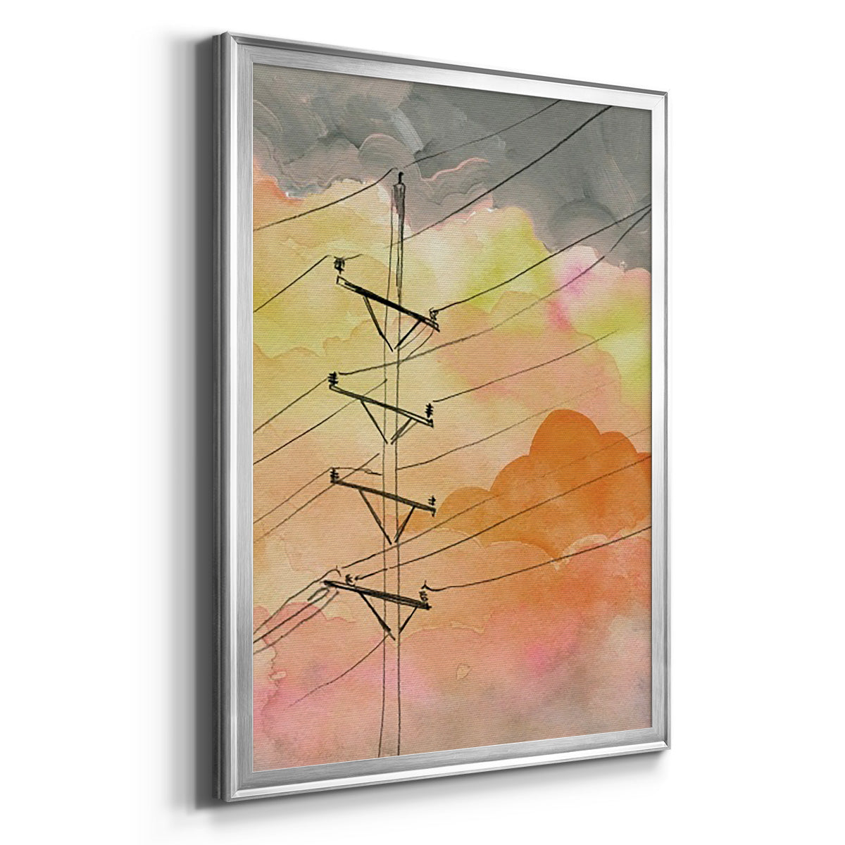 Cloudy Communication I - Modern Framed Canvas Print