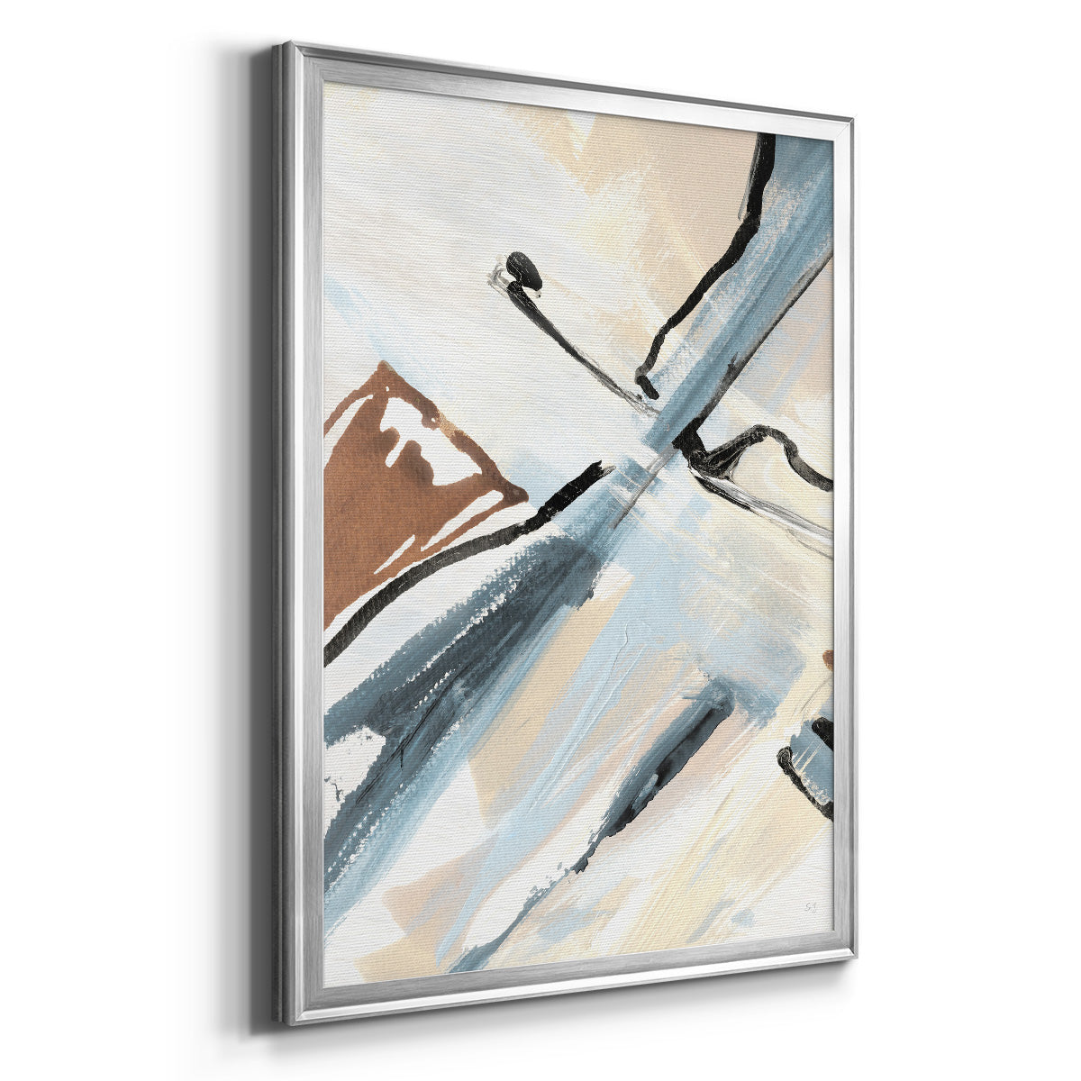 Dancing Wind Revisit I - Modern Framed Canvas Print