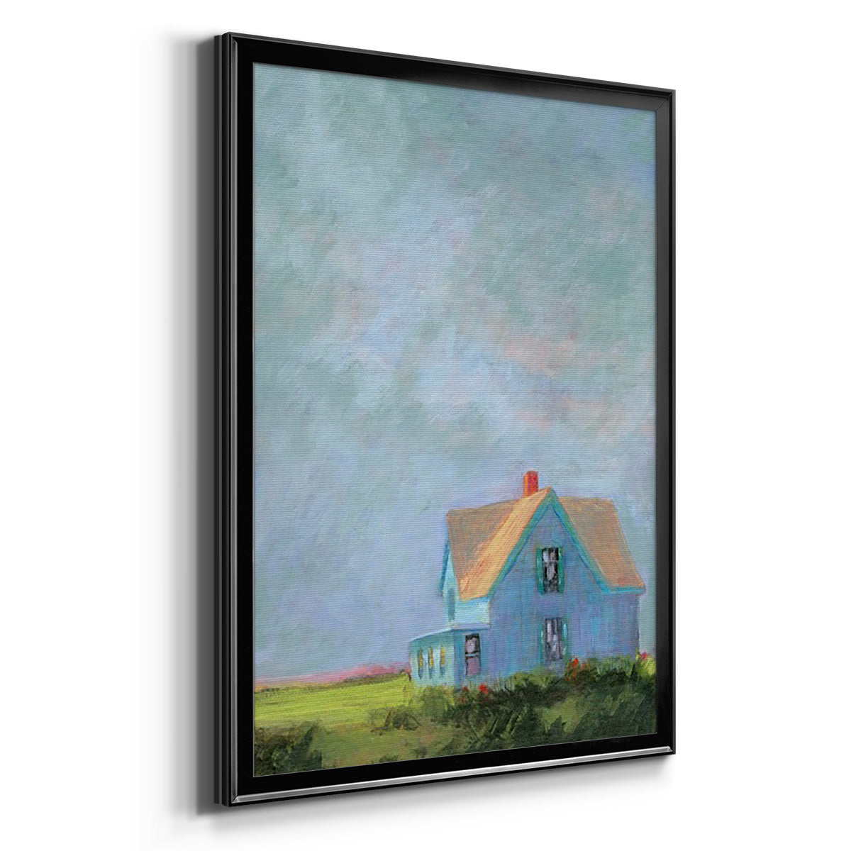 Blue Cape - Modern Framed Canvas Print