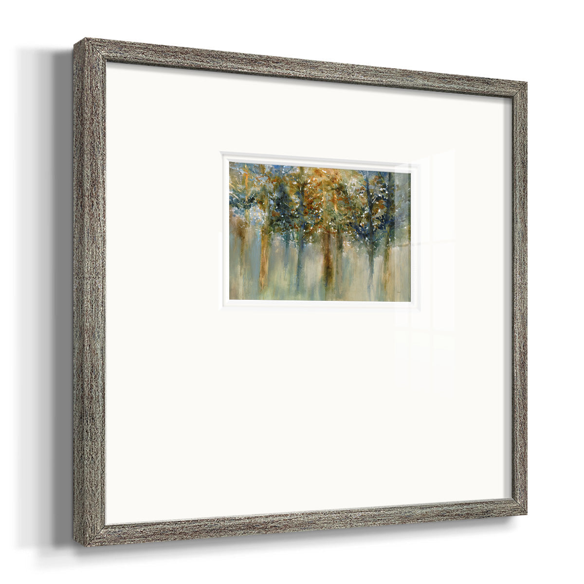 Rustic Leaves II- Premium Framed Print Double Matboard