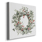 Holly Farmhouse Wreath I-Premium Gallery Wrapped Canvas - Ready to Hang