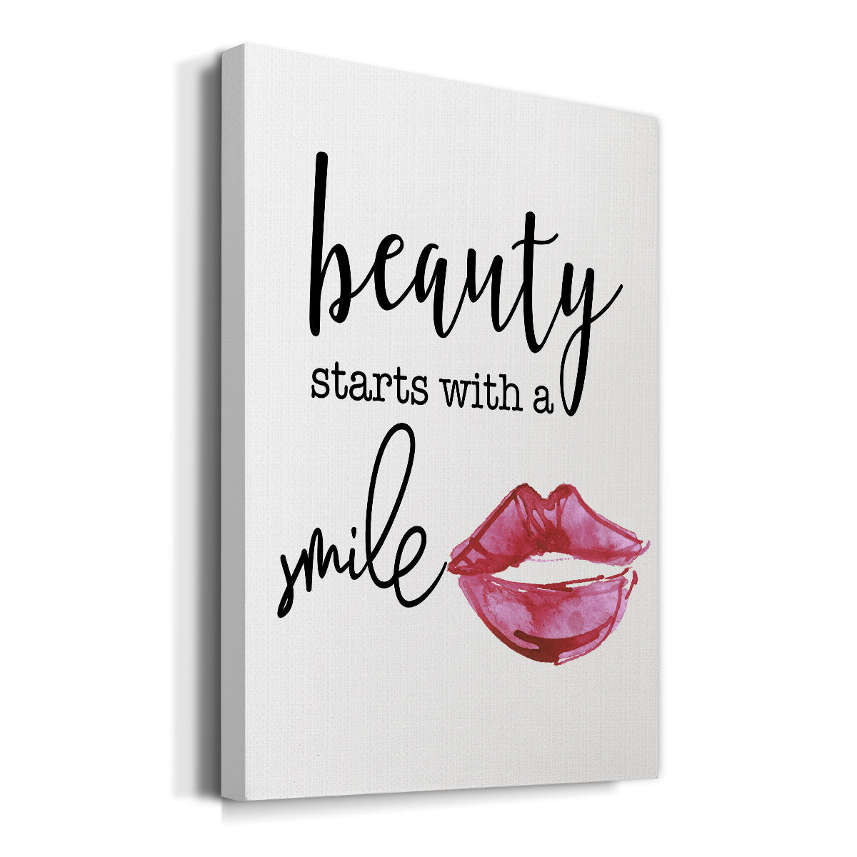 Beauty Starts With A Smile Premium Gallery Wrapped Canvas - Ready to Hang